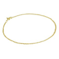Bracelet de cheville double chaîne Belcher en argent sterling plaqué or - 25 cm