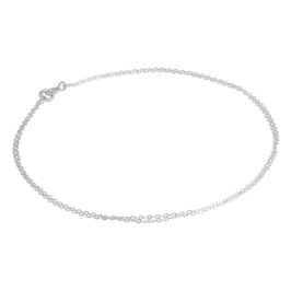 Bracelet de cheville double chaîne en argent sterling avec câble plat de 1 mm et 25 cm