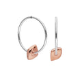 Boucles d'oreilles créoles en argent sterling plaqué or rose avec perles fines de 12 à 22 mm