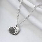 Breloque cœur en argent sterling personnalisée avec empreinte digitale