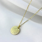 Breloque ronde personnalisée en or 9 carats avec empreinte digitale