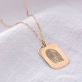 Collier personnalisé avec plaque d'identité pour chien en or 9 carats