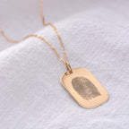 Collier personnalisé avec plaque d'identité pour chien en or 9 carats