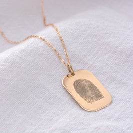 Collier personnalisé avec plaque d'identité pour chien en or 9 carats