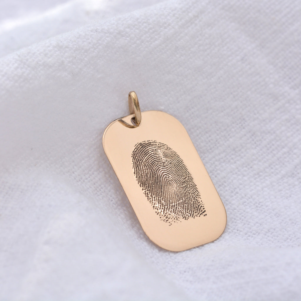 Collier personnalisé avec plaque d'identité pour chien en or 9 carats