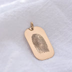 Collier personnalisé avec plaque d'identité pour chien en or 9 carats
