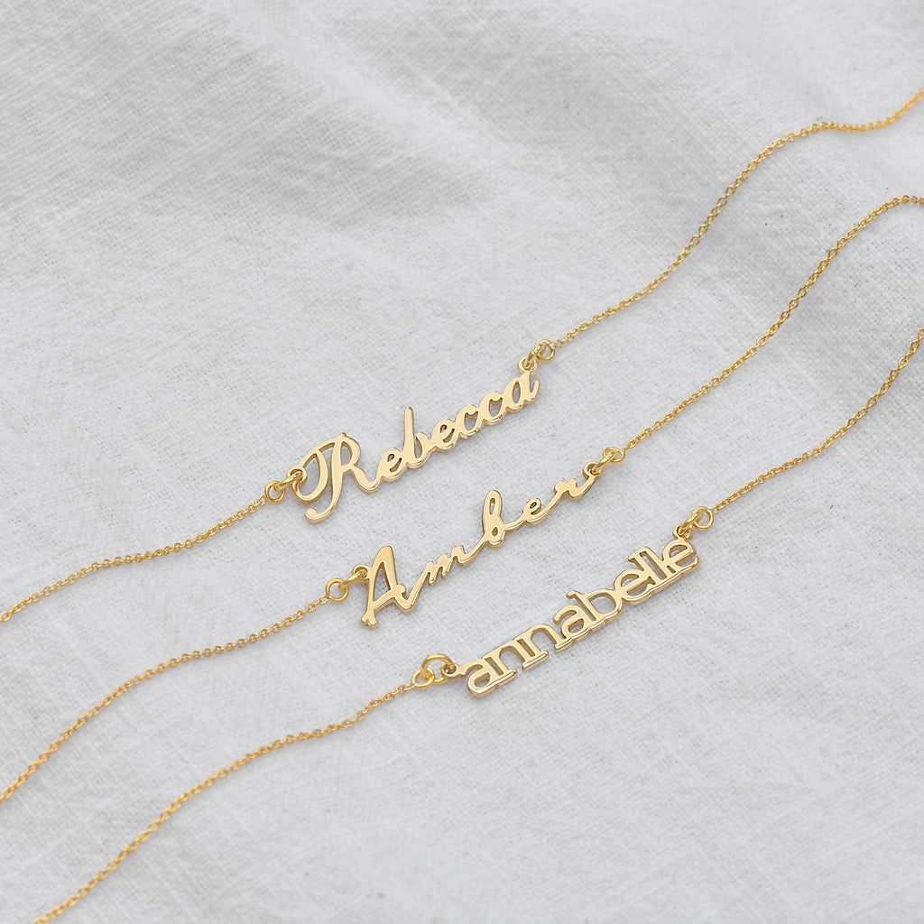 Collier personnalisé en argent sterling avec nom