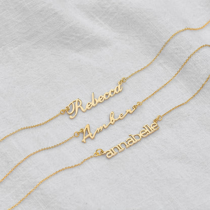 Collier personnalisé en argent sterling avec nom