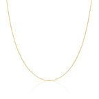 Chaîne Belcher légère en or 9 carats, taille diamant, 40 à 50 cm