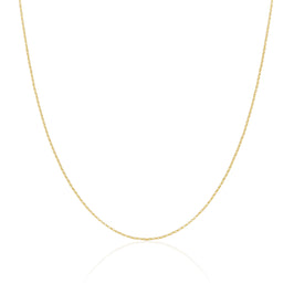 Chaîne Belcher légère en or 9 carats, taille diamant, 40 à 50 cm