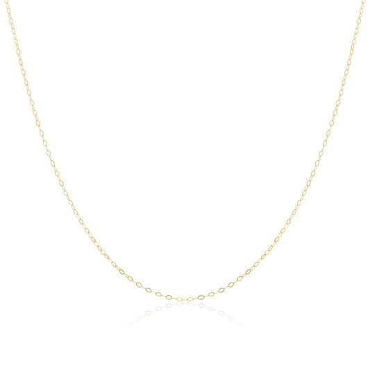 Chaîne légère en or 9 carats de 40 à 50 cm