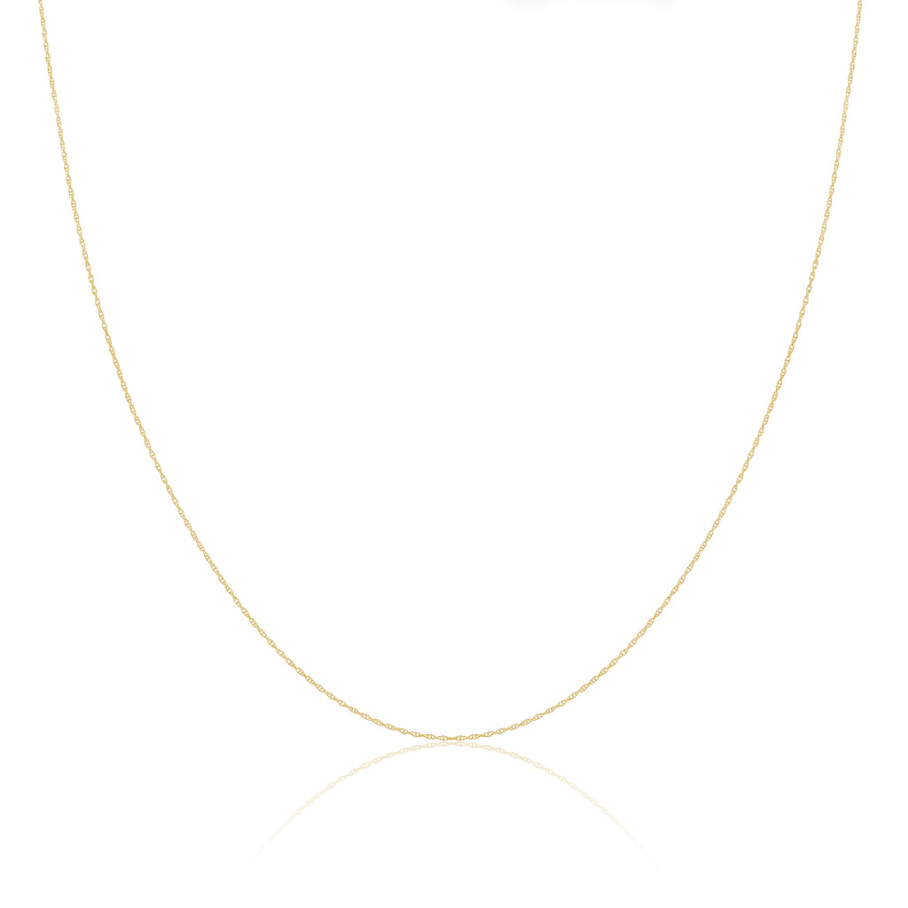 Chaîne torsadée en or 9 carats de 40 à 45 cm