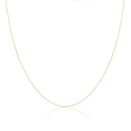 Chaîne torsadée en or 9 carats de 40 à 45 cm