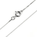 Collier chaîne en or blanc 9 carats avec diamants taillés
