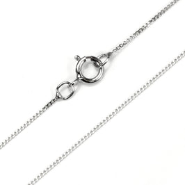 Collier chaîne en or blanc 9 carats avec diamants taillés