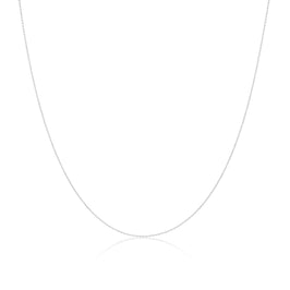 Chaîne Belcher fine en or blanc 9 carats, 40 à 50 cm