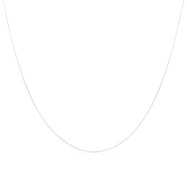Chaîne gourmette en or blanc 9 carats taille diamant de 40 à 45 cm