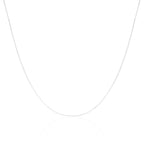 Chaîne gourmette en or blanc 9 carats taille diamant de 40 à 45 cm