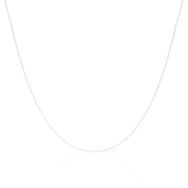 Chaîne gourmette en or blanc 9 carats taille diamant de 40 à 45 cm