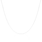 Chaîne gourmette en or blanc 9 carats taille diamant de 40 à 45 cm