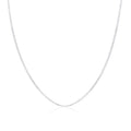 Chaîne gourmette en or blanc 9 carats taille diamant de 40 à 45 cm