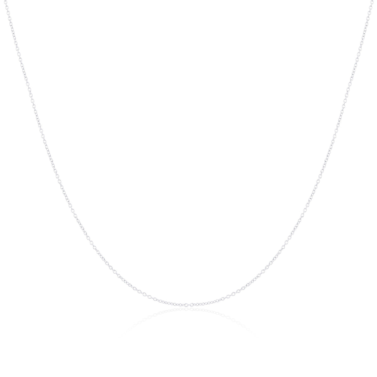 Chaîne en or blanc 9 carats de 45 à 55 cm