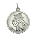 Pendentif Saint Christophe en or blanc 9 carats