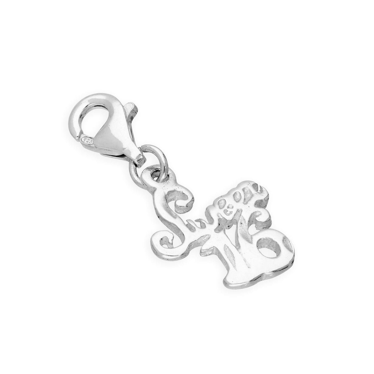 Breloque à clip en argent sterling « Sweet 16 »
