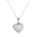 Médaillon en argent sterling avec deux fleurs en forme de cœur sur chaîne de 35 à 81 cm
