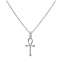 Grand collier pendentif Ankh en argent sterling de 40 à 61 cm