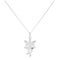 Collier pendentif fée funky en argent sterling et topaze CZ, pierre de naissance de novembre, 35 à 81 cm