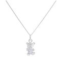 Collier en argent sterling avec pierre de naissance en forme d'ourson et alexandrite de juin, 35 à 81 cm