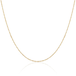 Chaîne Singapour en or jaune 9 carats de 40 à 55 cm