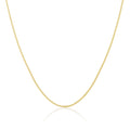 Chaîne gourmette en or jaune 9 carats taille diamant de 50 cm