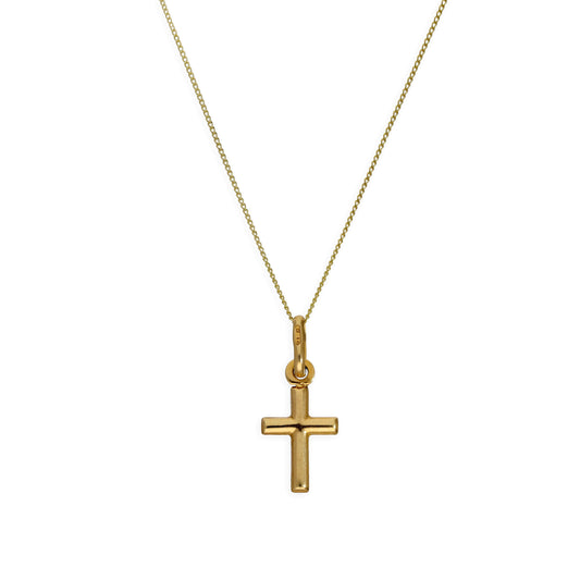 Collier avec pendentif croix 3D en or 9 carats, 40 à 50 cm