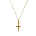Collier avec pendentif croix 3D en or 9 carats, 40 à 50 cm