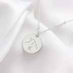 Collier personnalisé avec initiales en argent sterling et constellation