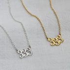 Collier personnalisé en argent sterling avec numéro d'ange