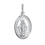 Médaille miraculeuse en argent sterling - Polie ou mate