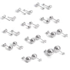 Boucles d'oreilles à tige légères en argent sterling de 1 à 12 mm