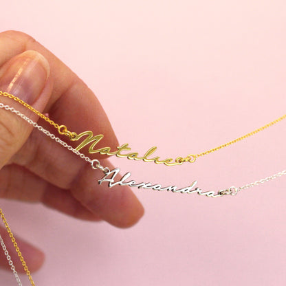 Collier personnalisé en argent sterling avec nom