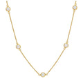 Collier en argent sterling plaqué or avec plusieurs zircones cubiques et opales 40,6 cm et 5 cm