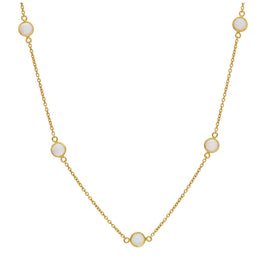 Collier en argent sterling plaqué or avec plusieurs zircones cubiques et opales 40,6 cm et 5 cm