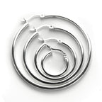 Boucles d'oreilles créoles carrées en argent sterling de 2 mm